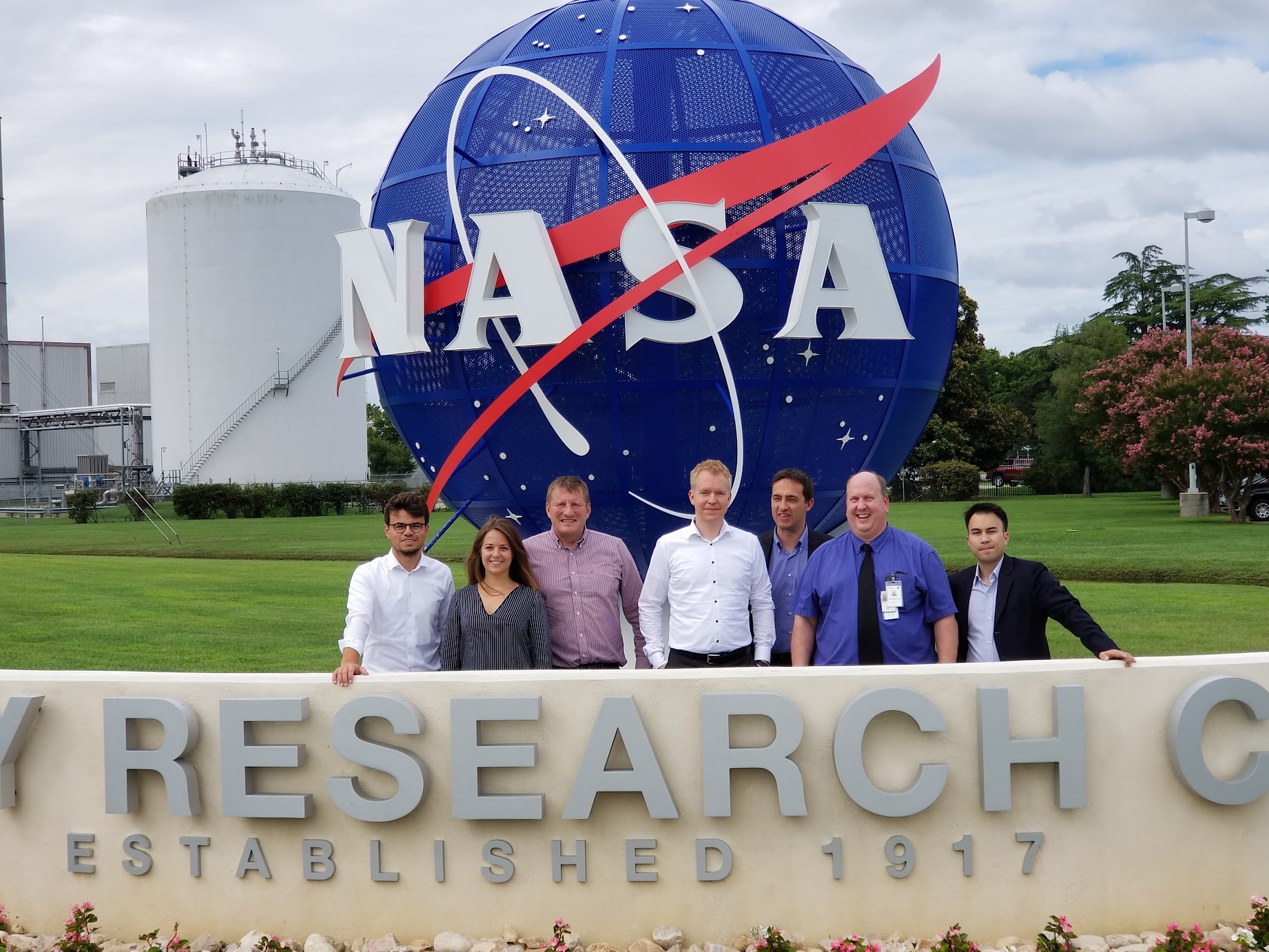 Audi senior management at NASA for the demo day